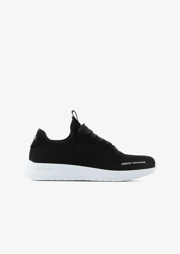 Armani Exchange Black Sneakers for Men - Stylish & Comfortable Casual Shoes for Walking, Running & Everyday Wear