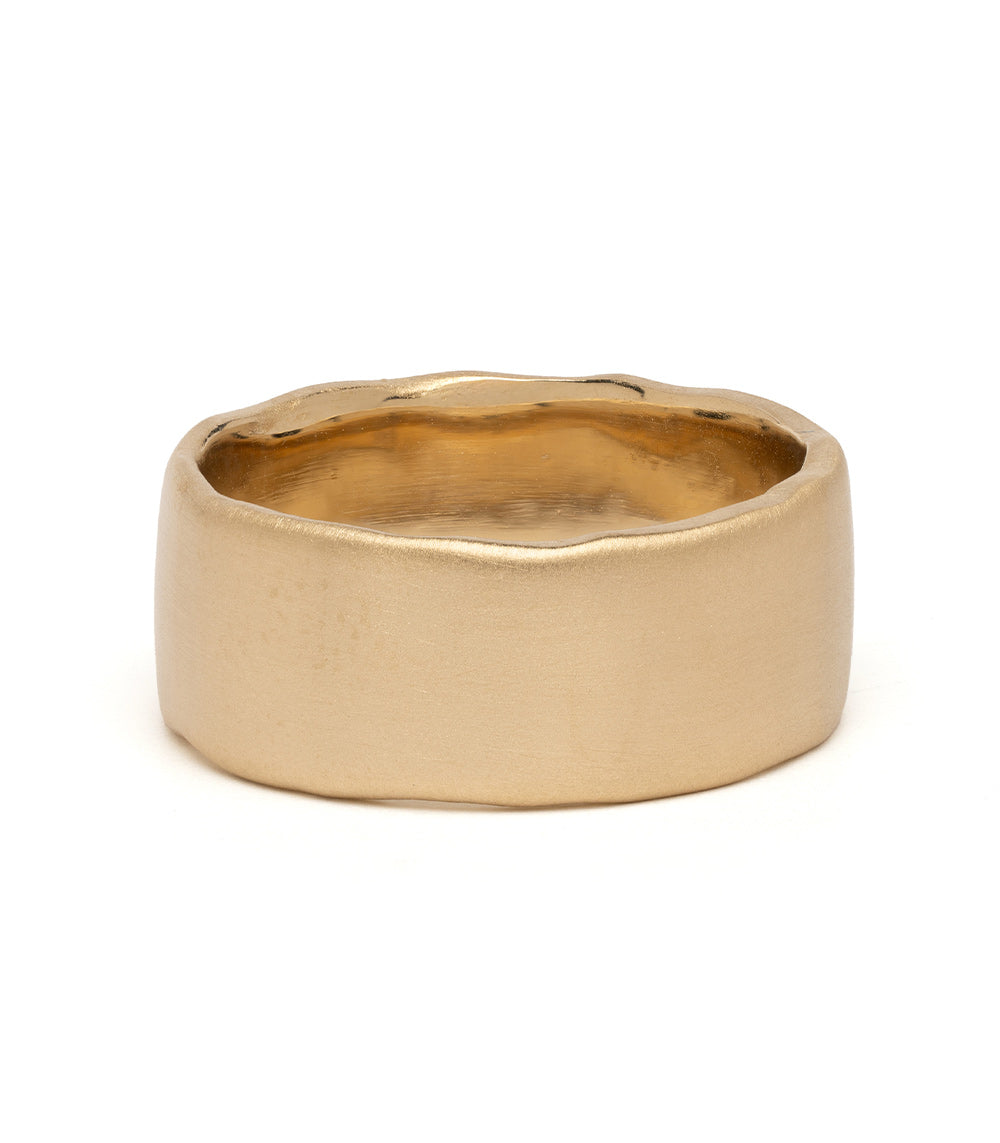 8.5mm Wide Torn Paper Wedding Band Ring - Unique Handmade Vintage Style for Women & Men - Perfect for Engagement, Anniversary, and Boho Chic Fashion