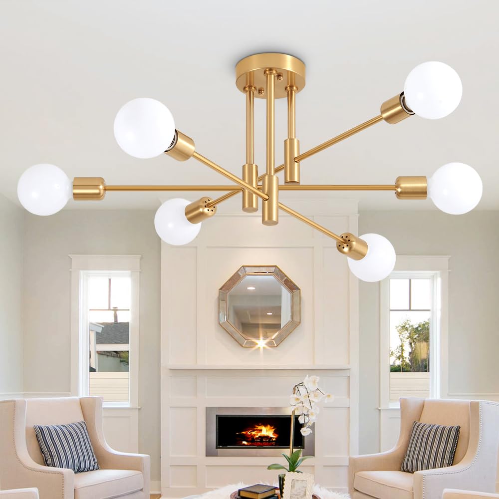 Biewalk 6-Light Modern Sputnik Chandelier - 31.18