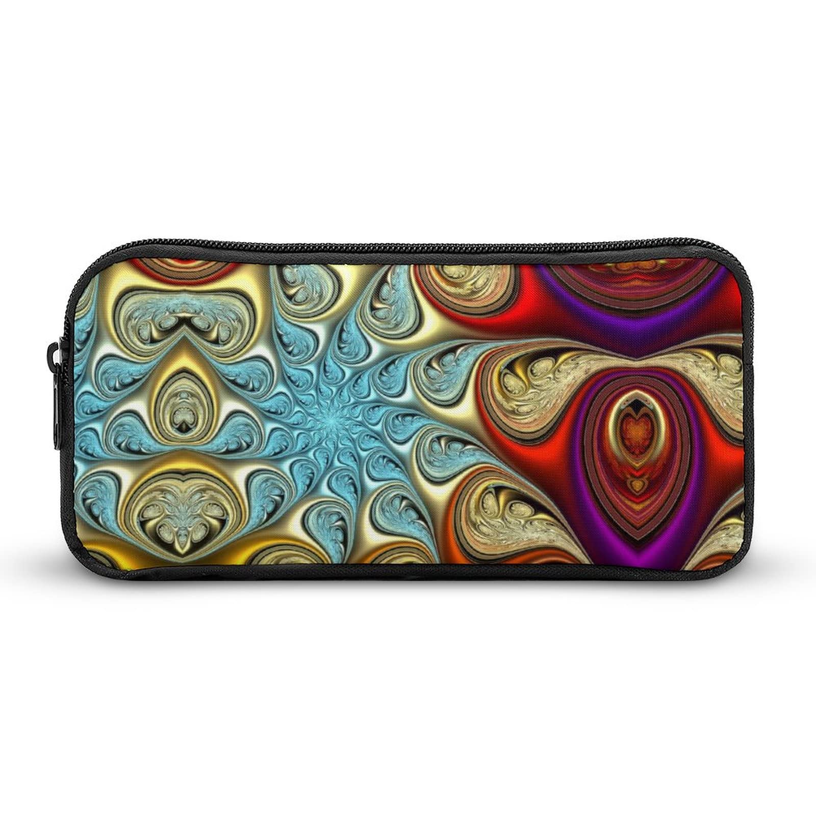 Stylish Paisley Tie-Dye Pencil Case - Multifunctional Pen Holder, Coin Pouch & Makeup Organizer for School, Office & Travel (Unisex)