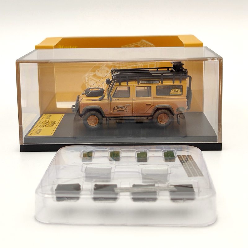 1:64 Scale Land Rover Defender 110 Camel Trophy Diecast Model Car - Collectible Alloy Vehicle Toy for Adults & Kids - Perfect for Display, Gifts, and Off-Road Adventure Scenes