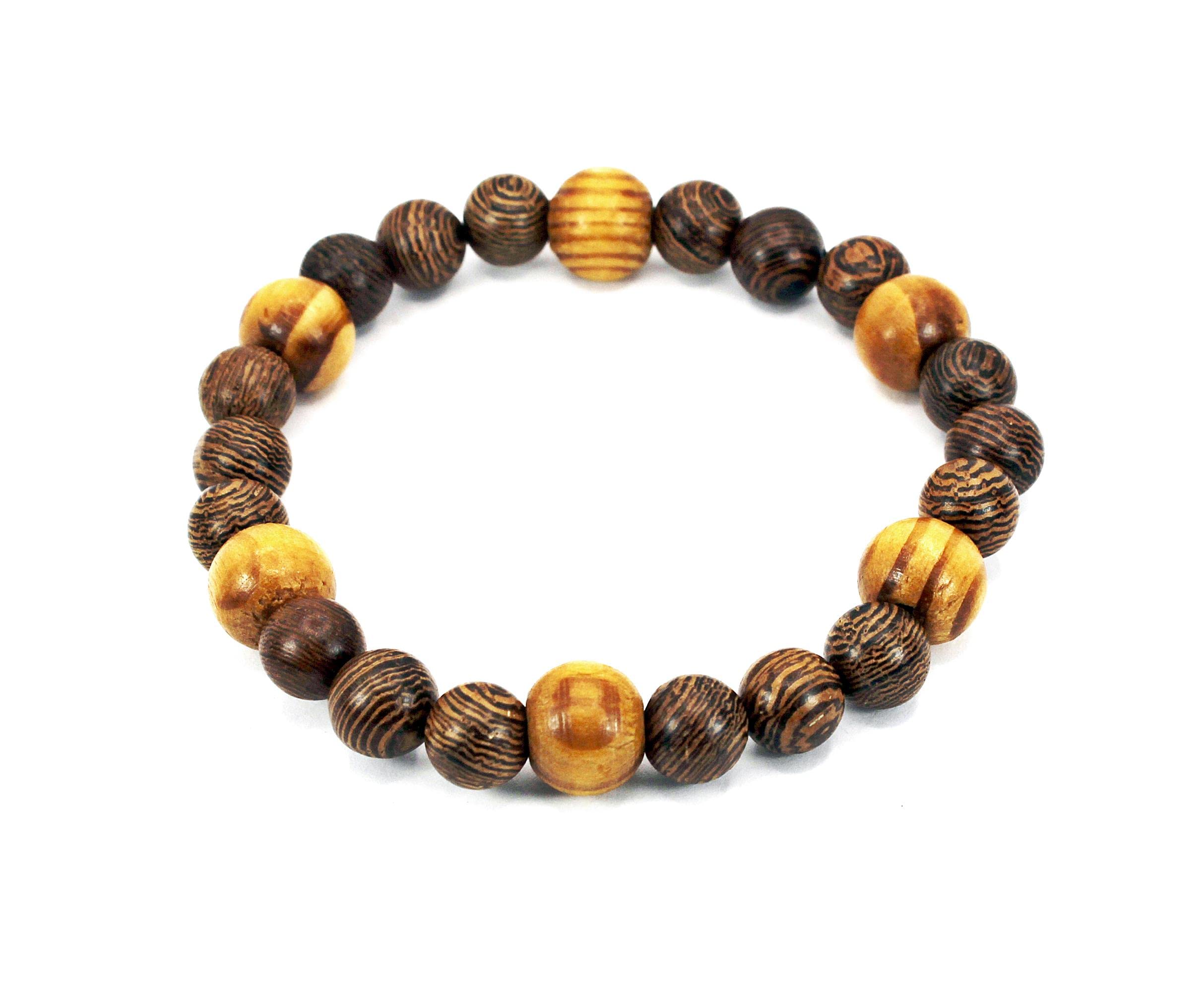 Wooden Surfer Bracelet - Handmade Beaded Gift for Her - Beach & Casual Wear