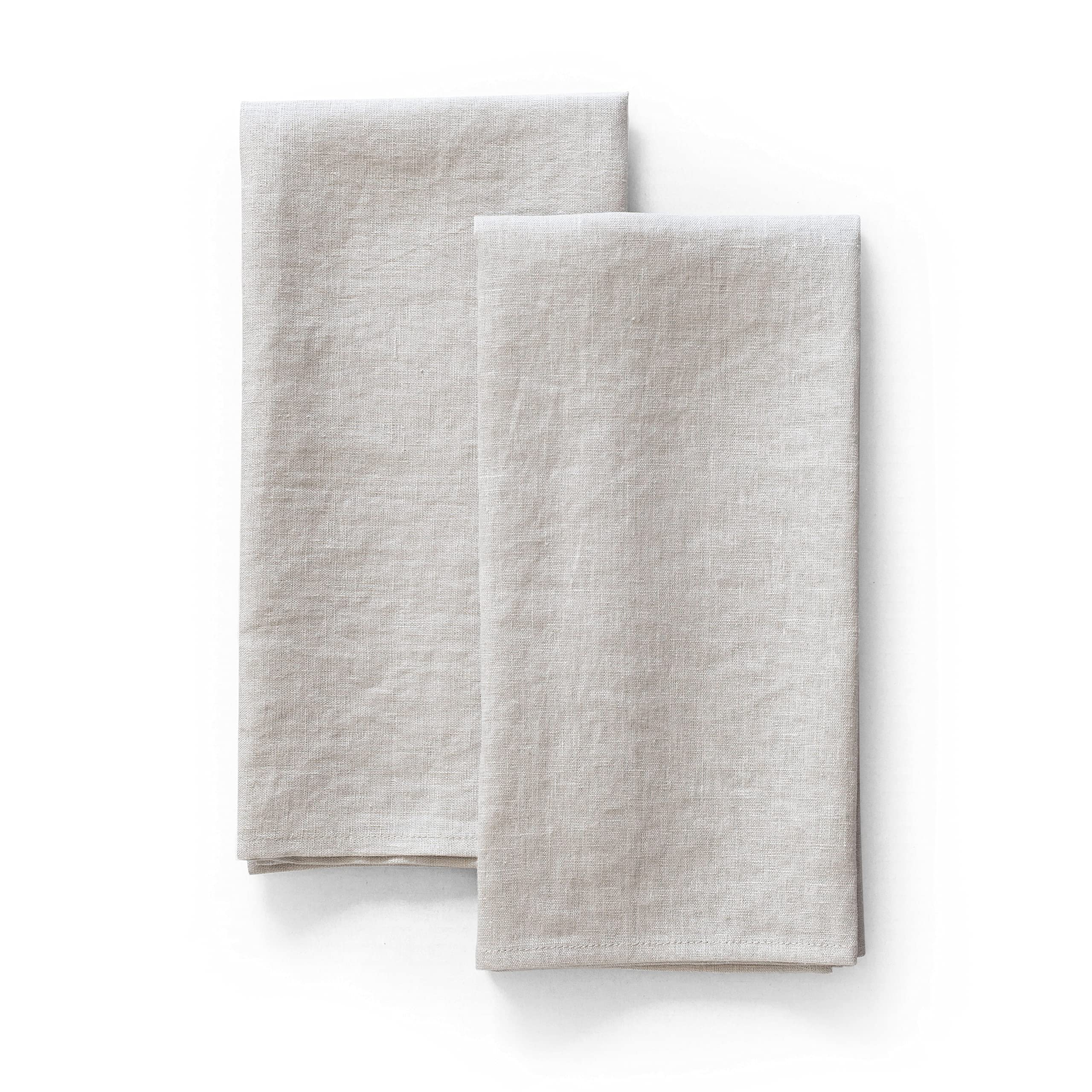 100% Pure Flax Linen Kitchen Towels - 20x27 Inch - Stonewashed Extra Soft Quick Dry - Set of 2 Natural Dish Towels & Hand Towels - Perfect for Drying Dishes, Cleaning Countertops, and Everyday Kitchen Use