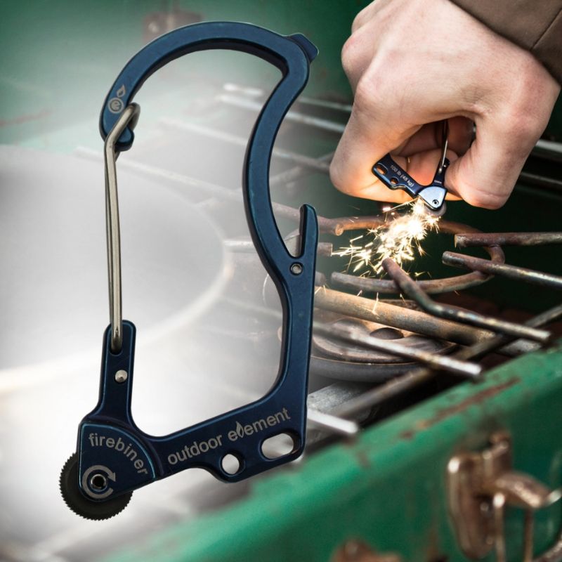 Firebiner EDC Carabiner - Multi-Tool Keychain with Bottle Opener & Screwdriver, Compact & Durable for Outdoor, Camping, Hiking & Everyday Carry (Silverthorne)