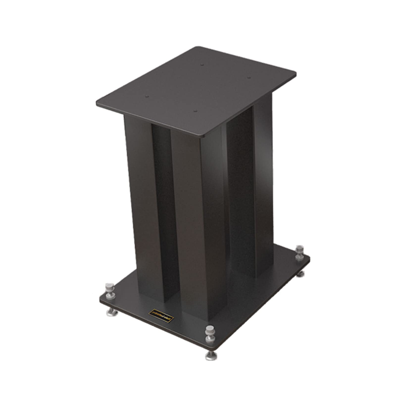 FPIGSHS Black All Metal Speaker Stands - 2 Pack Adjustable Height 11.8-31.4 Inch, Universal Floor Speaker Stand with Shock Absorber Feet for Home Theater, Studio, Bookshelf & Tower Speakers (40cm)