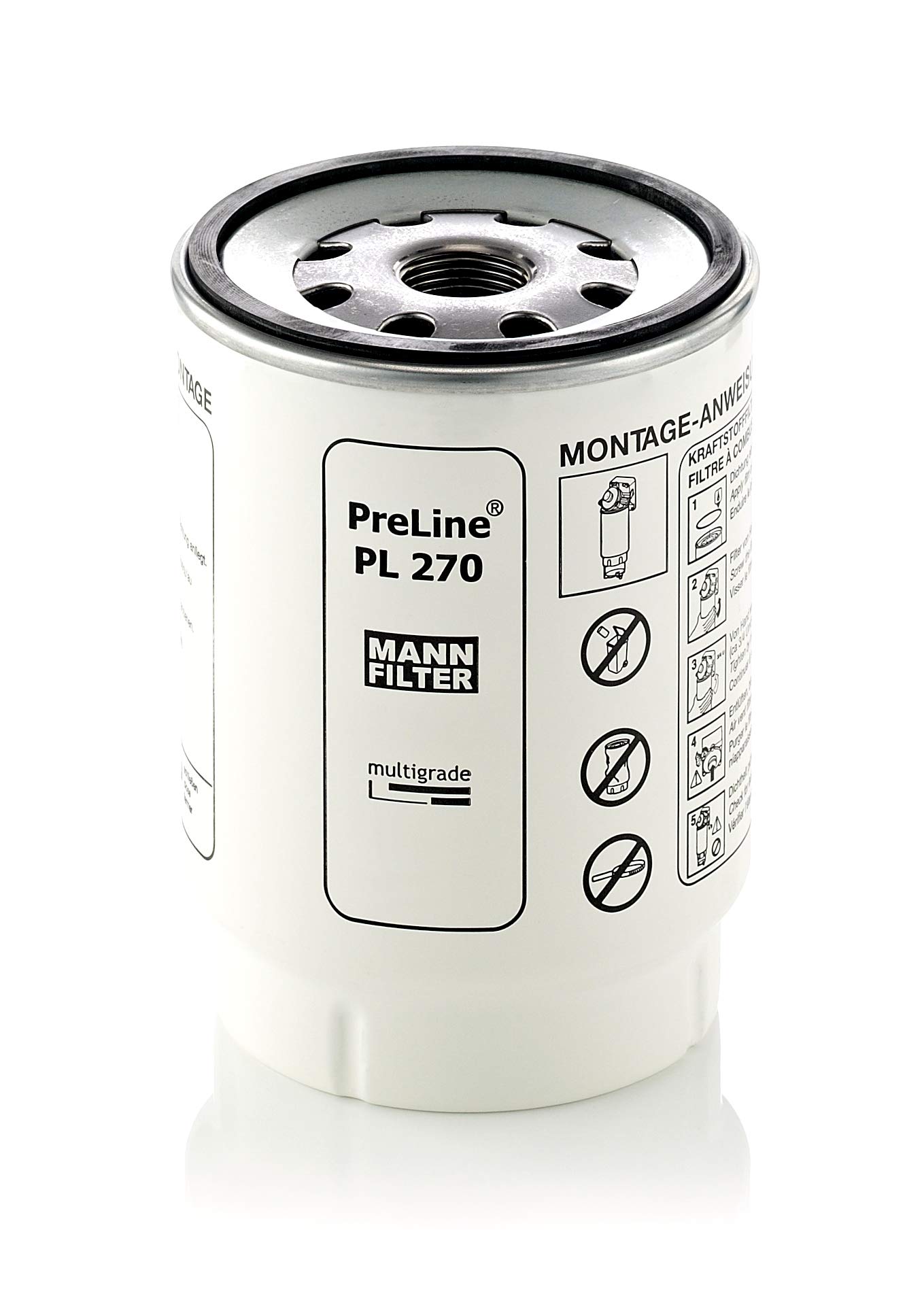 Mann Filter PL270X Fuel Water Separator for Diesel Engines - Heavy Duty Filtration for Trucks, Tractors & Marine Applications - Ideal for Off-Road & Commercial Vehicles