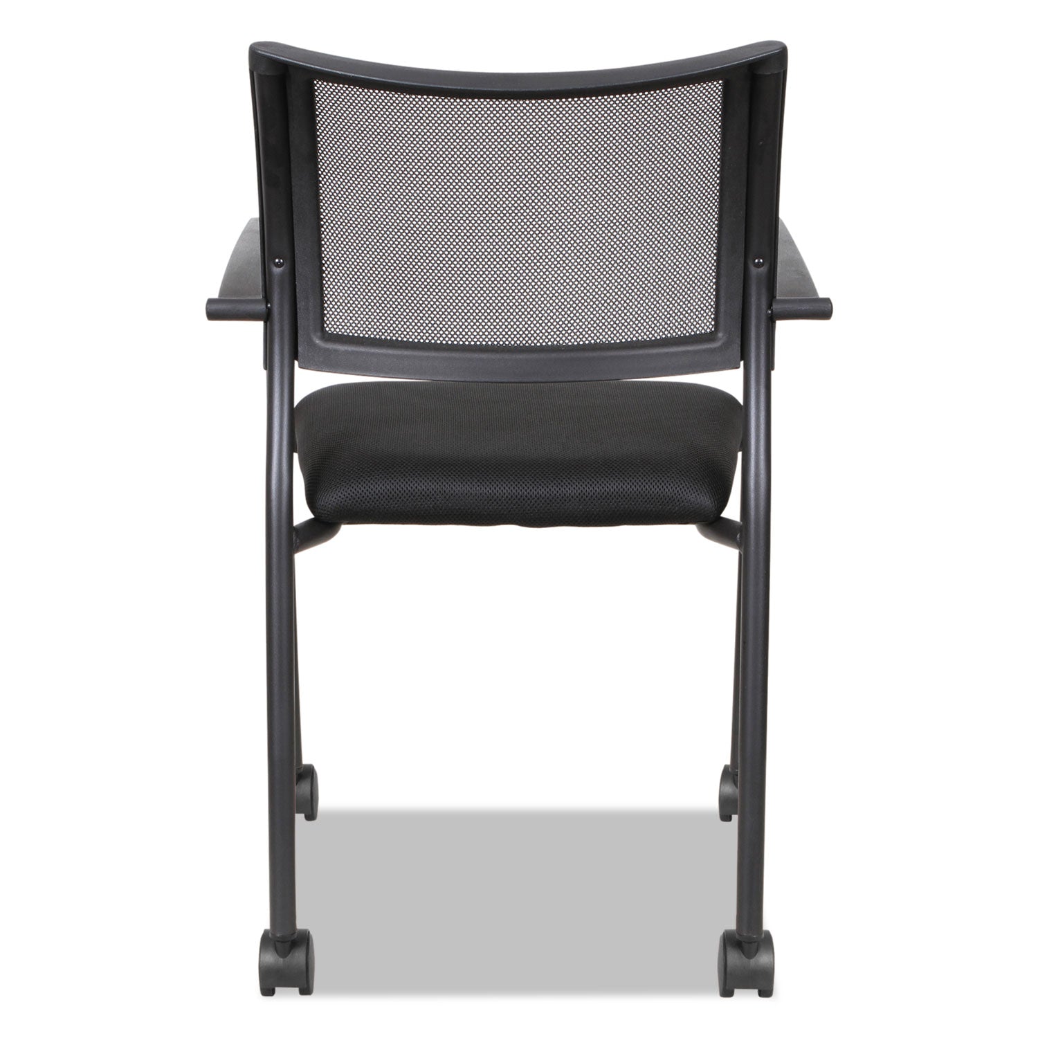 Alera Eikon Series Stacking Mesh Guest Chair - Black Seat, Back & Base - 20.86