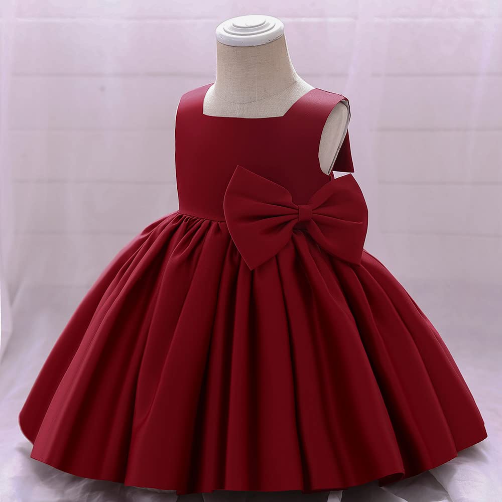 Girls Floral Princess Wedding Dress - Sleeveless Flower Design Toddler & Baby Girl Dress for Special Occasions, Birthday Parties & Photo Shoots