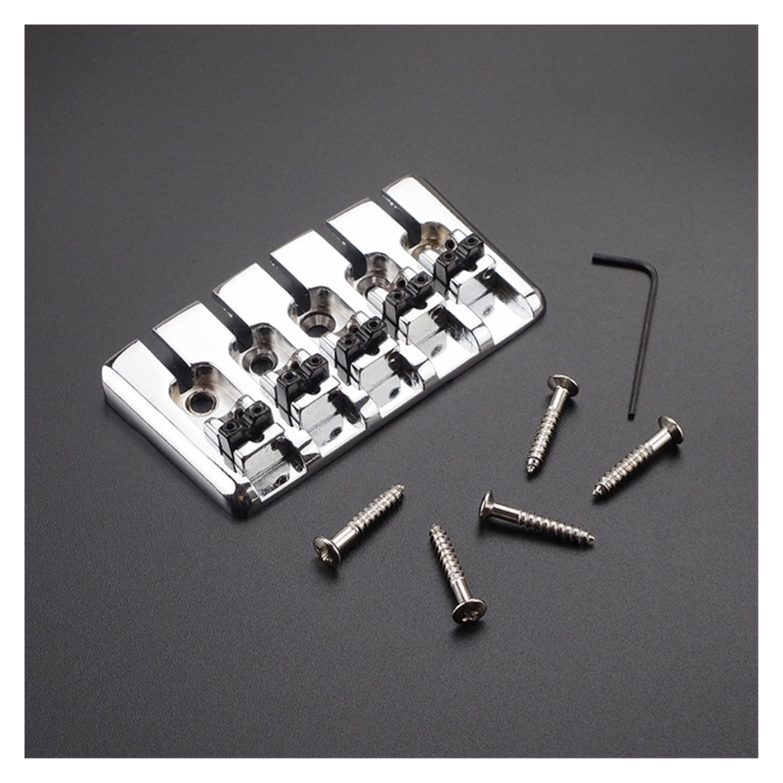 5-String Electric Guitar Bass Hardtail Bridge - Fixed Saddle Replacement for Enhanced Tuning Stability | Perfect for Rock, Metal & Studio Recording
