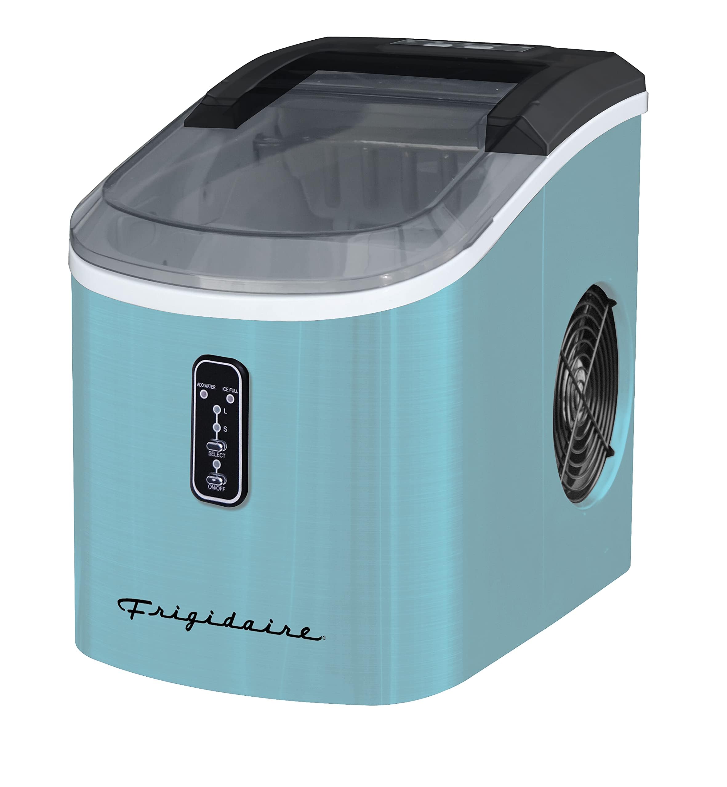Frigidaire EFIC103 Heavy Duty Ice Maker Machine - 26lb Daily Ice Production, Stainless Steel Blue - Perfect for Home, Office, and Commercial Use