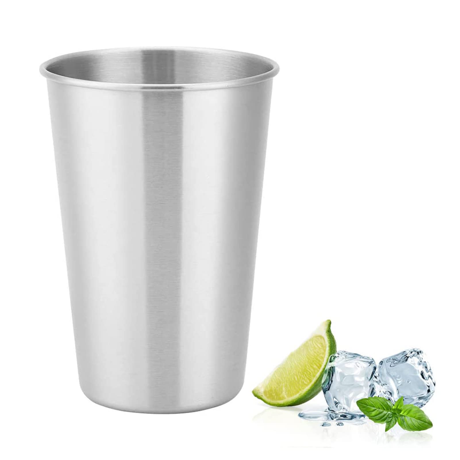 Premium Stainless Steel Milkshake Cup with Lid - Insulated Metal Tumbler for Kids, Camping, Travel - Perfect for Smoothies, Juice, Beer & Cold Drinks - BPA-Free, Durable & Portable