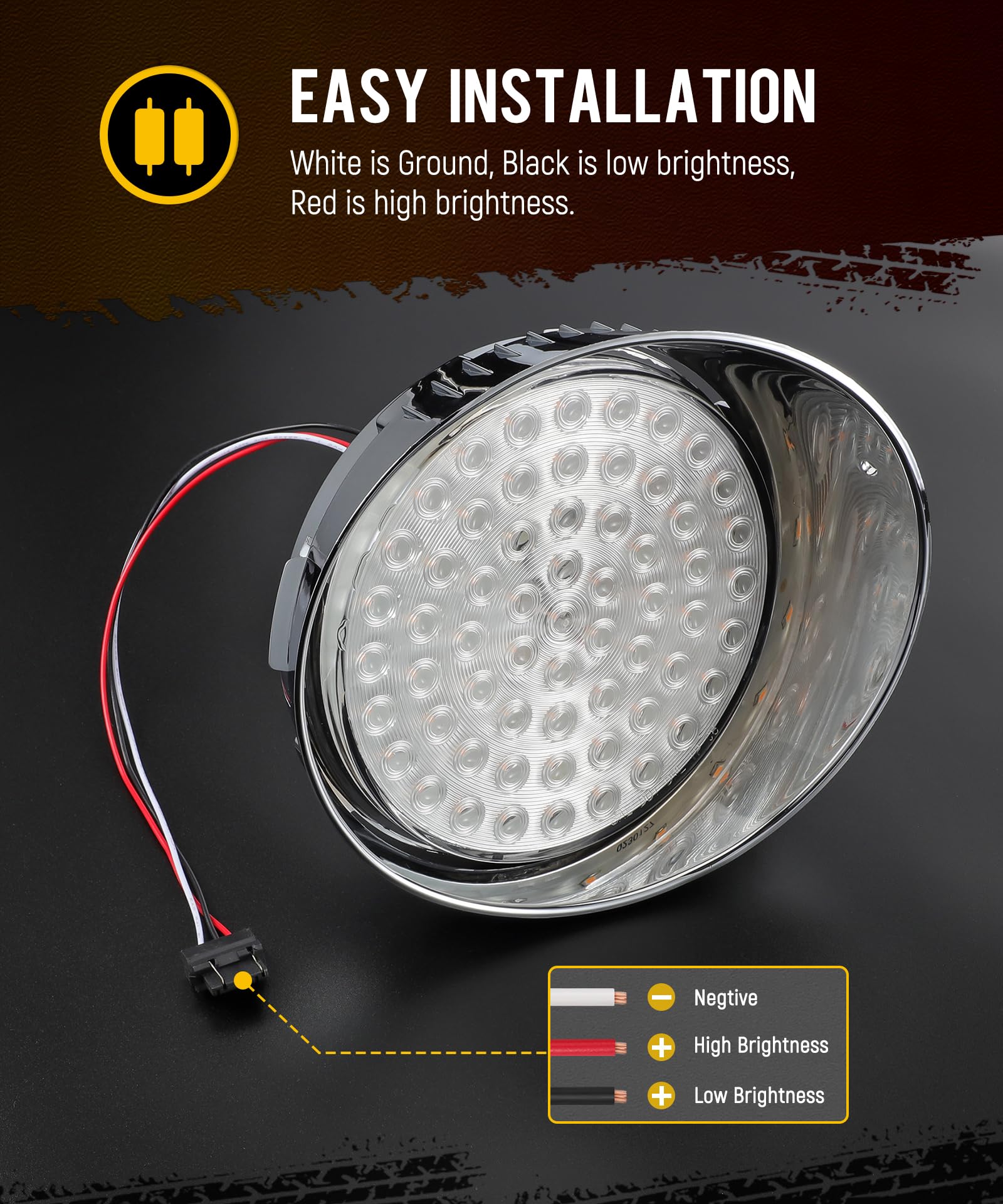 Partsam 1 Pair Amber 61 LED Daytime Running Lights with Clear Lens - Replacement for Freightliner Century Trucks 1996-2005 | DRL Lights for Enhanced Visibility & Safety on the Road
