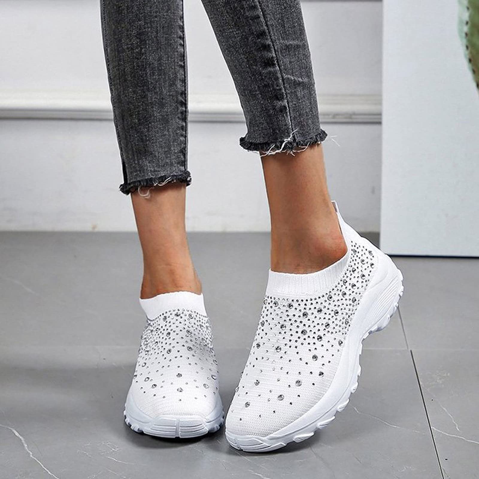 **Women's Wide Width Slip-On Sneakers Size 9 - All Black Flat Tennis Shoes for Plantar Fasciitis Relief | Trendy & Comfy Casual Fall Boots 2023 | Perfect for Walking, Work & Everyday Wear**