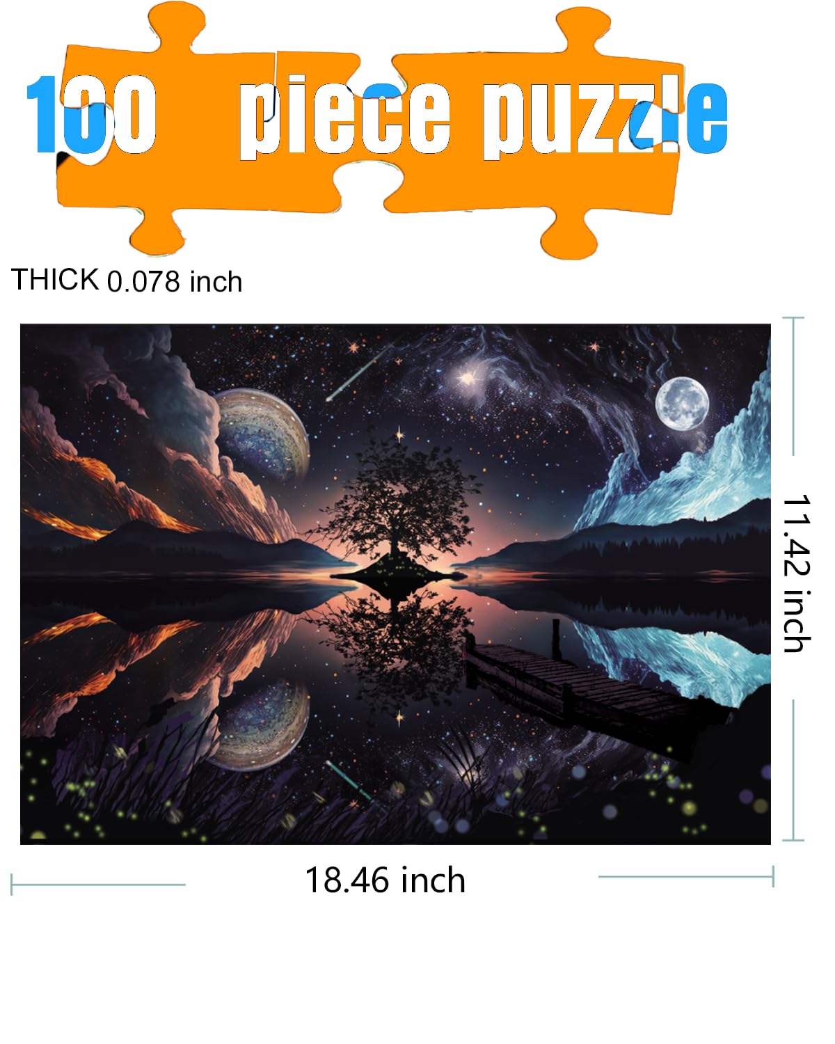 100 Piece Jigsaw Puzzle for Adults & Kids - Educational & Fun Family Activity (100 PCS, C0005) - Perfect for Birthday Gifts, Classroom Learning & Stress Relief