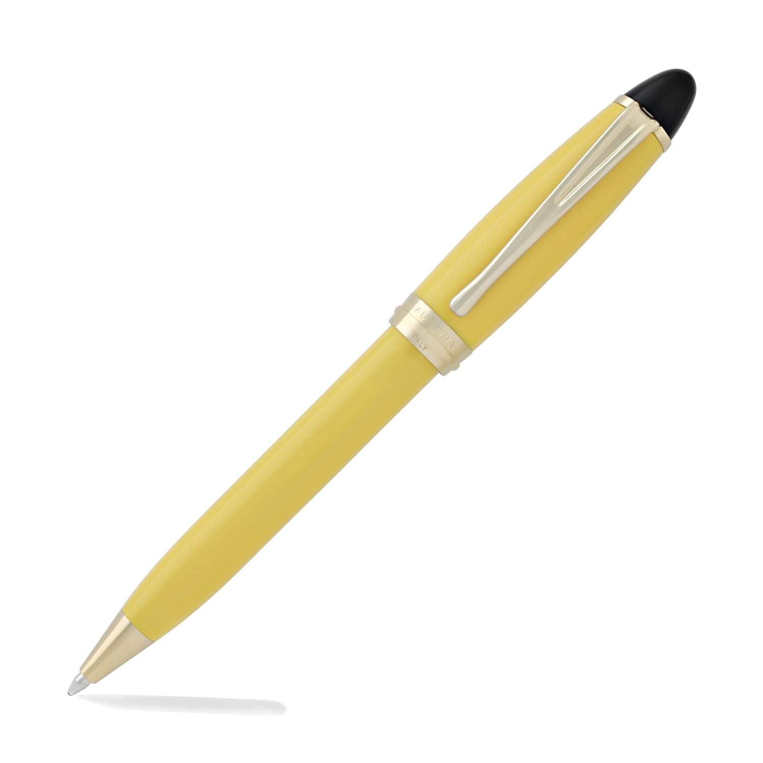 Aurora Ipsilon Resin Yellow Ballpoint Pen - Premium Writing Instrument for Office, Business & Gift Giving