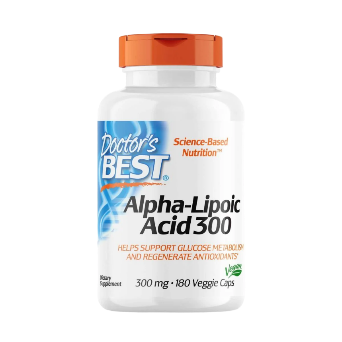 Doctor's Best Alpha Lipoic Acid 300mg - 180 Vegan Capsules for Antioxidant Support & Blood Sugar Balance - Perfect for Daily Wellness & Nerve Health Supplement