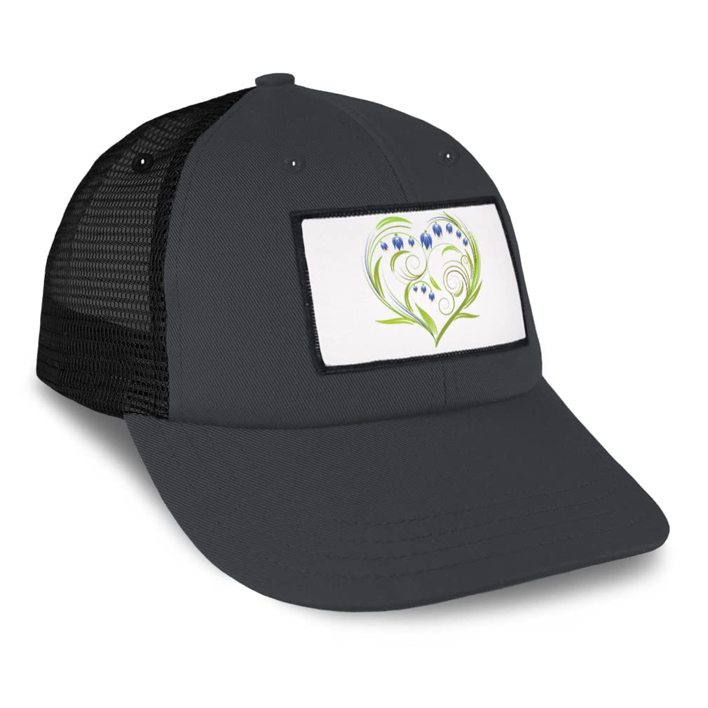 Vintage Floral Patch Trucker Baseball Cap for Men & Women - Botanical Flowers Design - Perfect for Outdoor Activities, Casual Wear & Fashion Accessories
