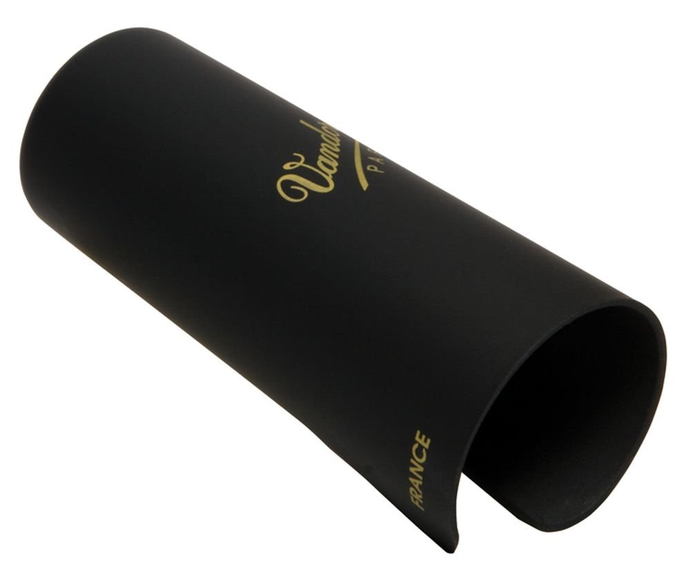 Vandoren LC07P Optimum Ligature & Plastic Cap for Alto Saxophone - Gold Plated with 3 Interchangeable Pressure Plates, Black | Professional Saxophone Accessories for Jazz, Classical & Band Performances