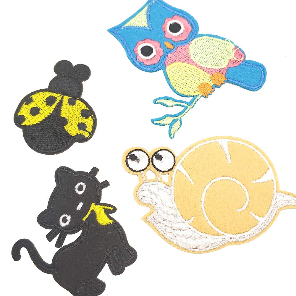 30 Pcs Cute Animals Embroidered Patches - Sew On & Iron On Applique for Clothes, Jackets, Hats, Backpacks, Jeans - DIY Craft, Kids & Teens Fashion Accessories - Perfect for Customizing Denim, School Bags, and Costumes