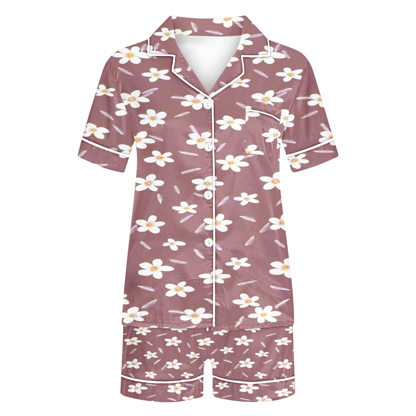 Women's Casual Lounge Matching Sets - 2 Piece Short Sleeve Graphic Print Top & Shorts Outfit | Comfortable Loungewear for Home, Yoga, Travel & Summer Wear