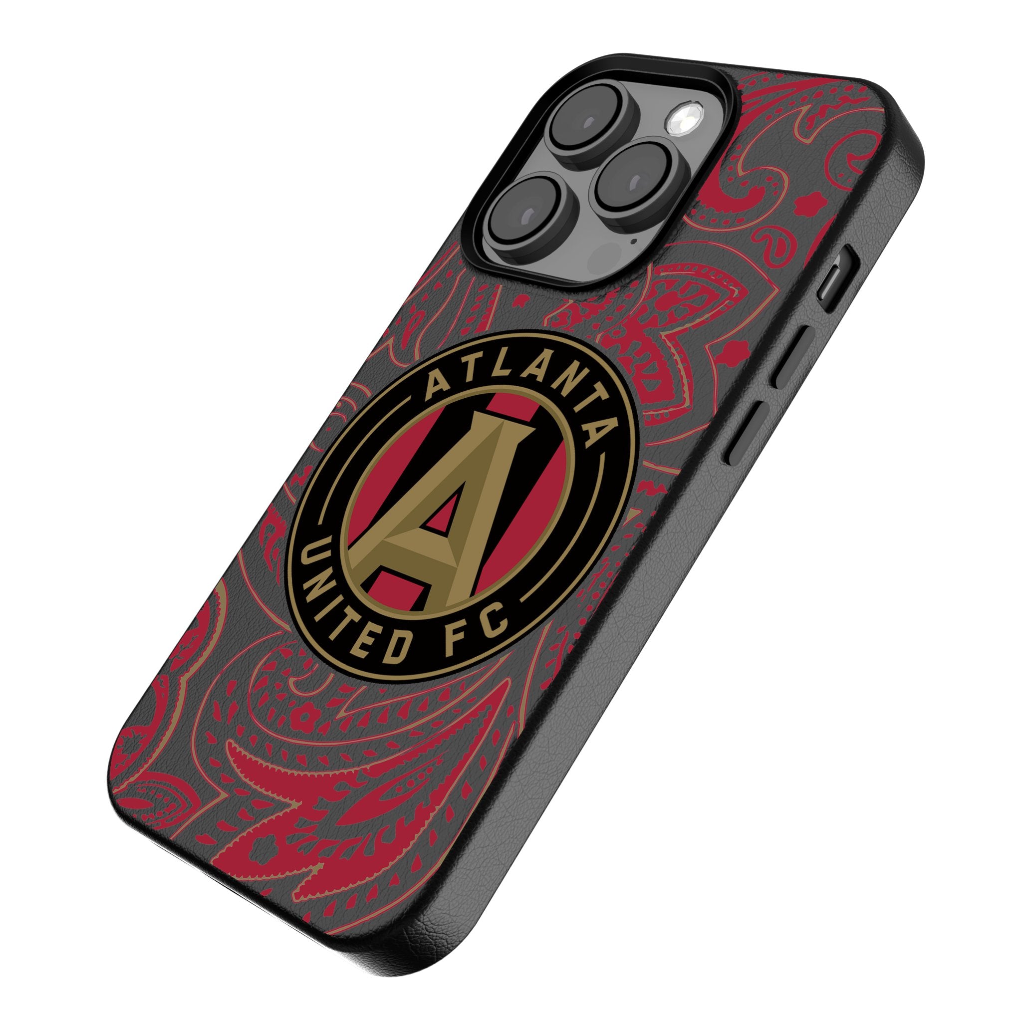 Atlanta United FC Paisley Pattern MagSafe Compatible iPhone Case for Apple iPhone 13/14/15 Pro Max - Perfect for Soccer Fans & Game Day Protection