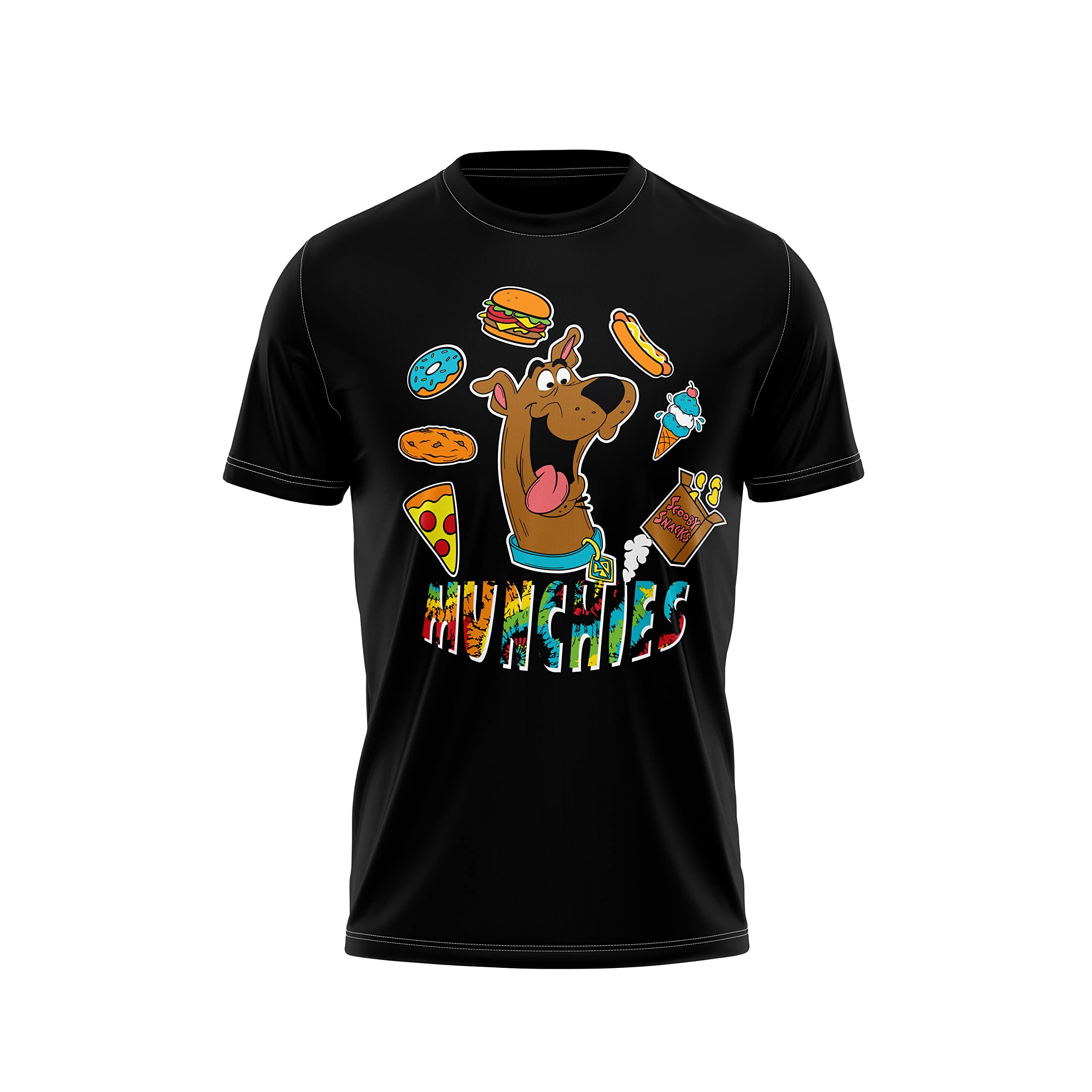 Scooby-Doo Men's 3-Piece Lounge Set - Tie Dye T-Shirt, Pants & Socks with Scooby Snacks Print (Sizes S-XL) | Cozy Pajama Outfit for Cartoon Fans, Sleepwear & Casual Home Wear