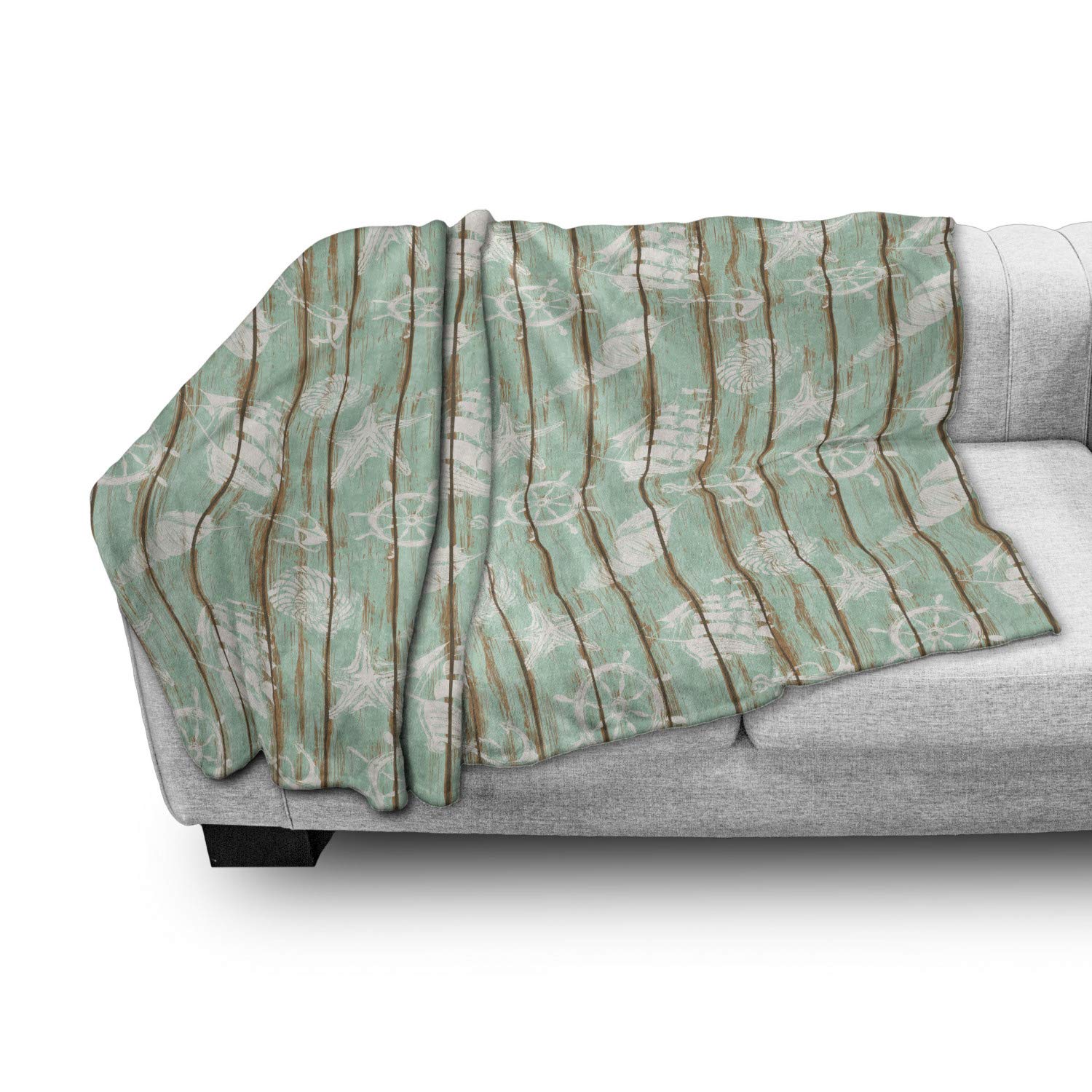 Ambesonne Nautical Fleece Throw Blanket 70