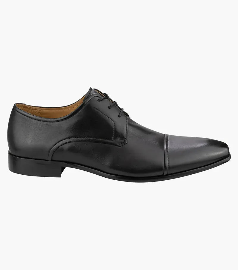 Cardiff Cap Toe Derby Shoes for Men - Classic Leather Dress Shoes for Business & Formal Occasions - Comfortable Office & Wedding Shoes