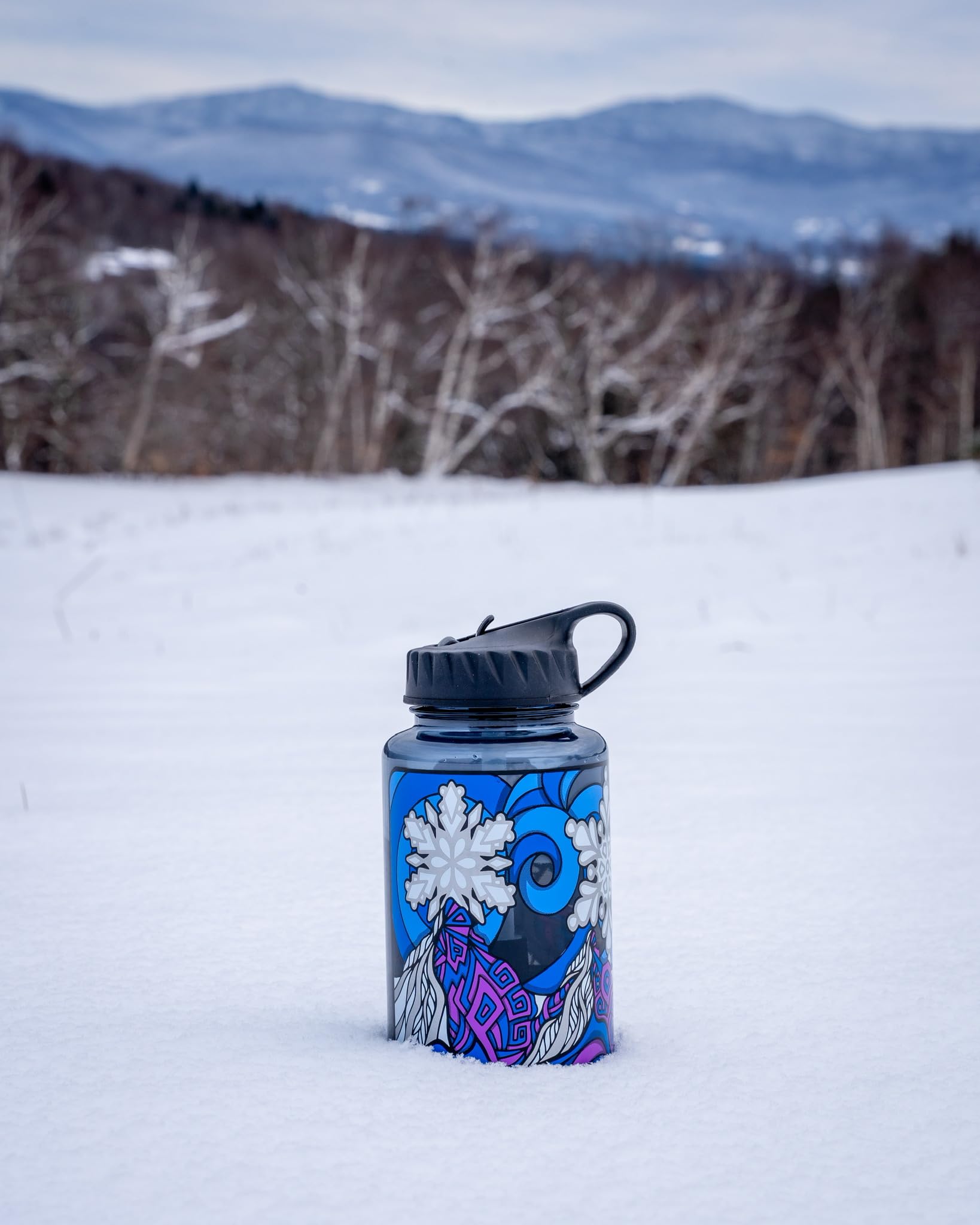 Epic Water Filters Nalgene OG Water Bottle with Built-in Filter - BPA Free, USA Made, Removes 99.99% of Tap Water Contaminants & PFAS - 32oz Reusable Water Bottle with POW Art Design - Perfect for Hiking, Camping, Travel and Outdoor Adventures