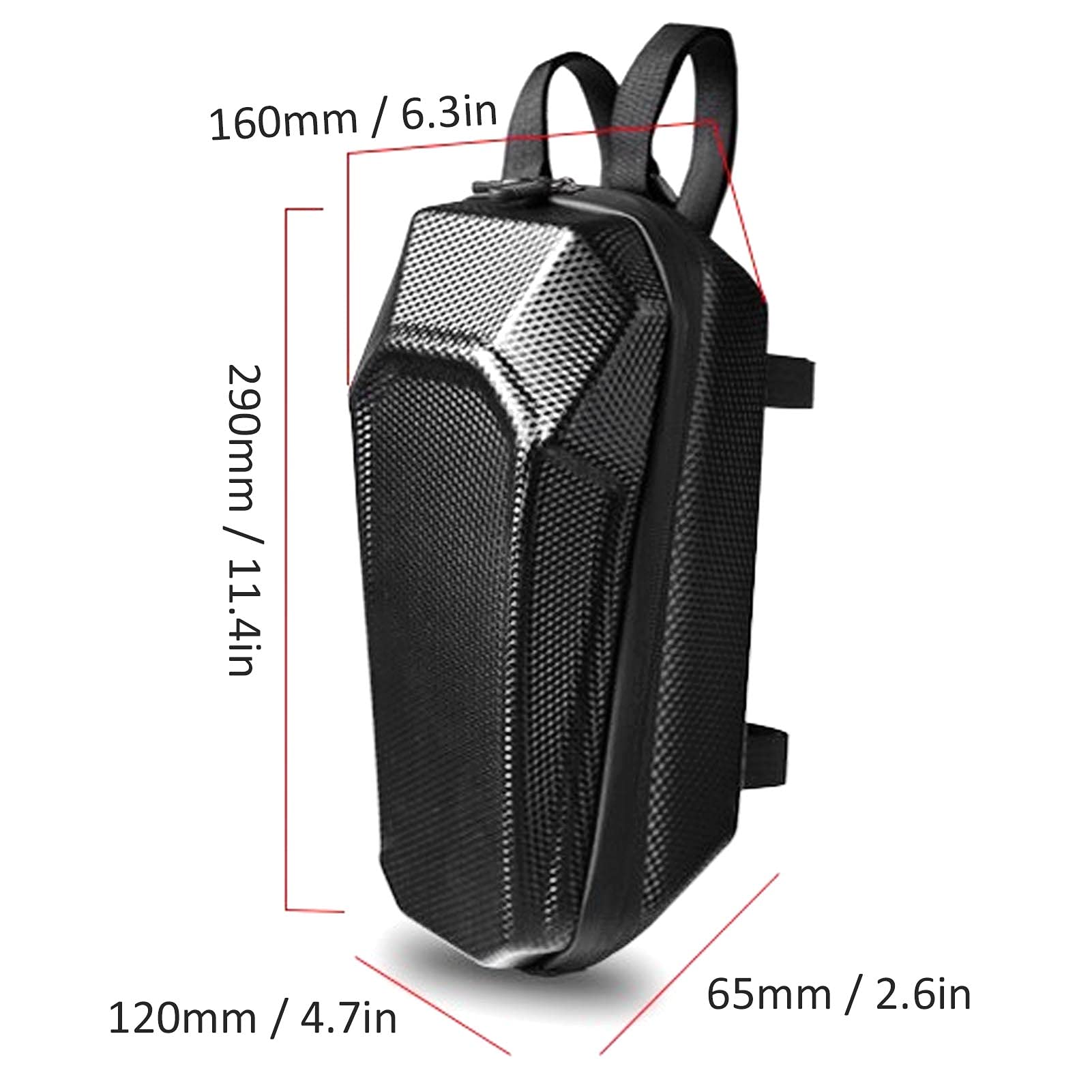 Premium Electric Scooter Handlebar Bag - Large Capacity EVA Hard Shell Front Storage for Commuting & Outdoor Adventures