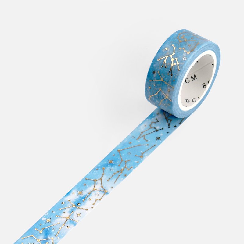 Aozora Constellation Washi Tape - Decorative Foil Stickers for Scrapbooking, Journaling, DIY Crafts | Perfect for Bullet Journals, Gift Wrapping, and Planner Decorations