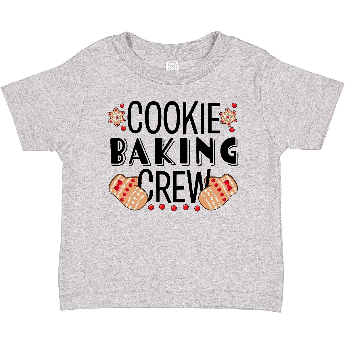 Christmas Cookie Baking Crew Baby T-Shirt with Oven Mitts - Fun Holiday Baking Outfit for Toddlers & Kids - Perfect for Family Baking, Christmas Photos & Holiday Parties
