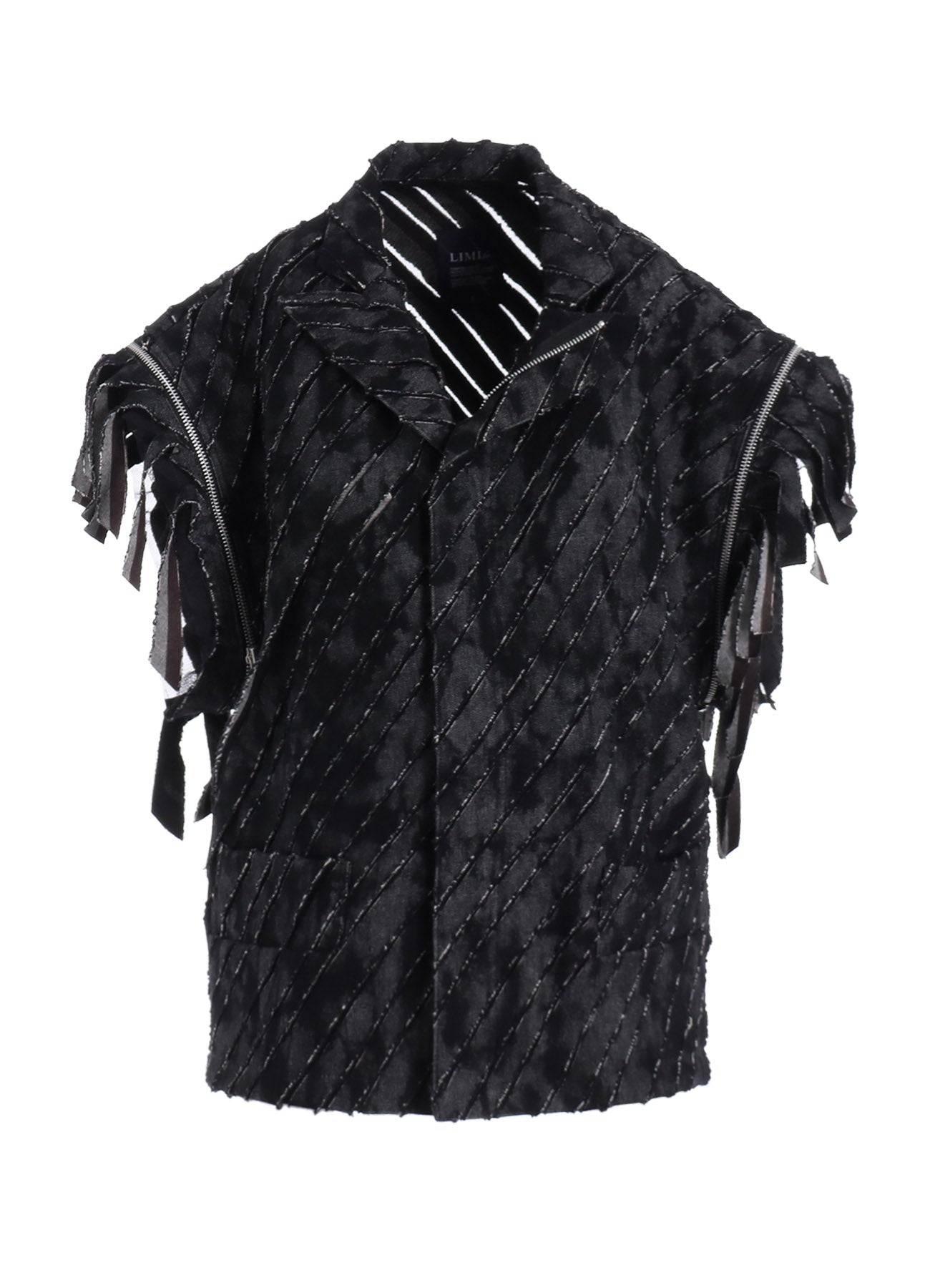 Stylish Denim Jacket with Slash Detail Cuffs & Zip Closure - Trendy Outerwear for Casual Wear & Street Fashion