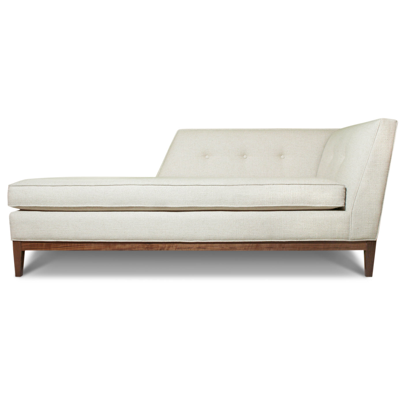 Danner Left Arm Chaise Lounge - Modern Accent Chair for Living Room, Bedroom & Office - Comfortable Upholstered Single Seater with Sturdy Metal Legs (Perfect for Relaxing, Reading & Small Spaces)