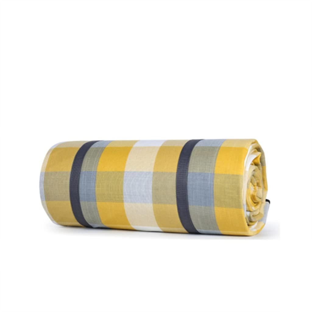 Waterproof Sandproof Picnic Blanket - 200x300cm Lightweight Beach Blanket for Camping, Hiking, Travel & Outdoor Activities | Durable & Portable | Yellow Grid Design | Perfect for Beach, Park, Picnics & Backyard Gatherings