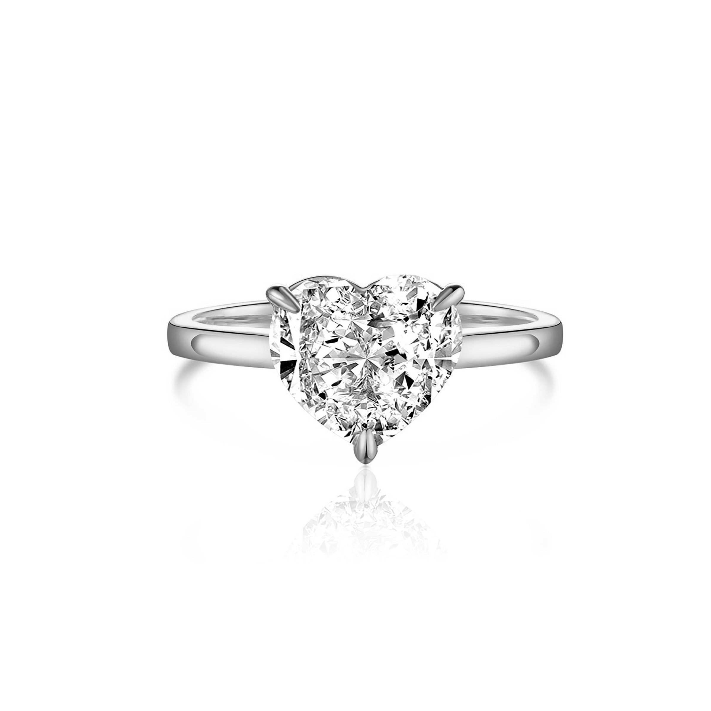 Heart Shape Moissanite Ashes Ring - Memorial Jewelry for Loved Ones | Perfect for Remembrance, Sympathy Gifts & Special Occasions