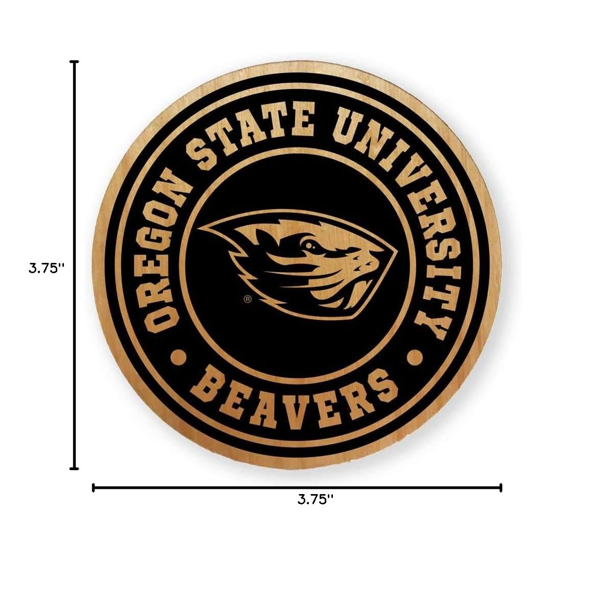 NCAA Alderwood Round Coasters Set of 4 - Premium Wood Drink Coasters for Beer, Wine & Coffee - Perfect for Game Day, Home Bar & Office Decor