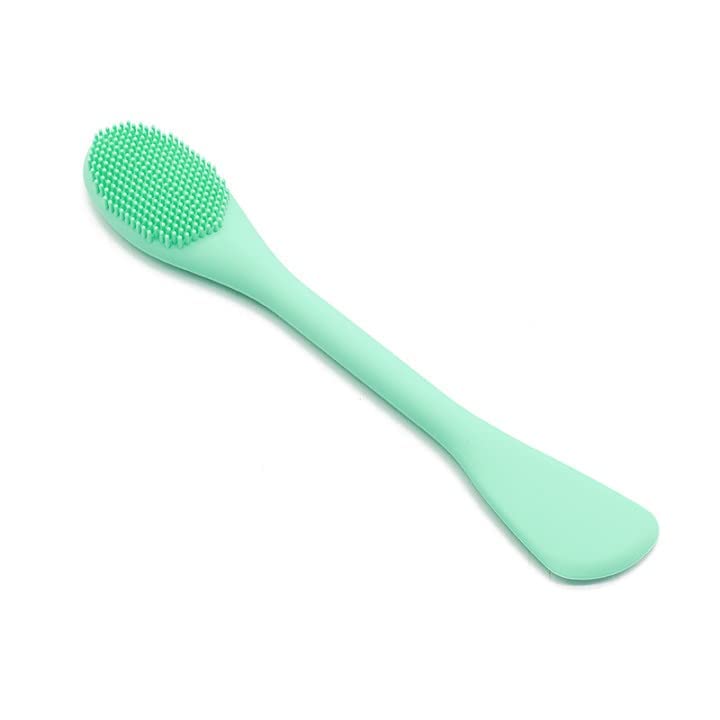ClubBeauty Silicone Facial Cleansing Brush & Massager - Double-Sided Exfoliating Brush with Spatula Tool for Deep Pore Cleaning, Blackhead Removal & Skincare Routine - Perfect for Daily Face Wash & Spa Treatments