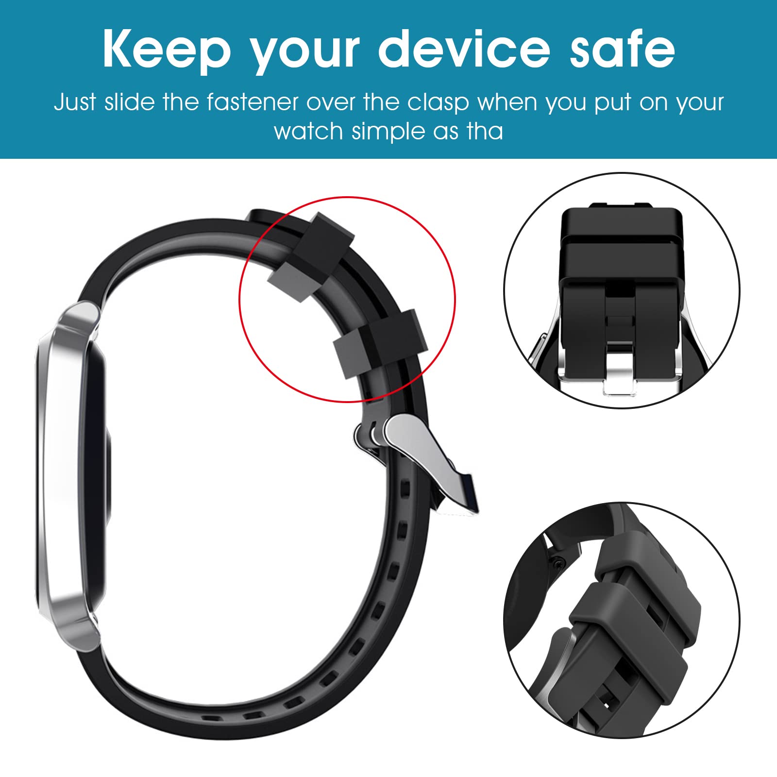 Cobee Silicone Watch Band Holder - Replacement Strap Keeper for Smartwatches & Fitness Trackers - Secure Your Sports Watch During Workouts, Running & Outdoor Activities