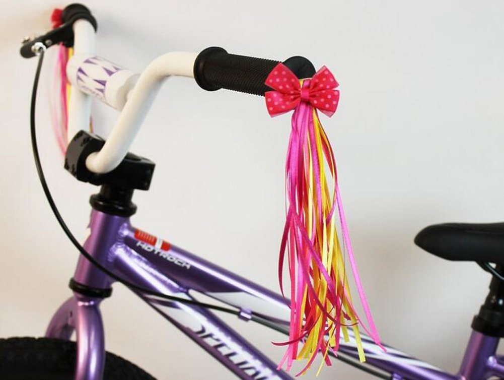 Pink Bowknot Bike Handlebar Streamers for Kids - Cycling & Scooter Accessories
