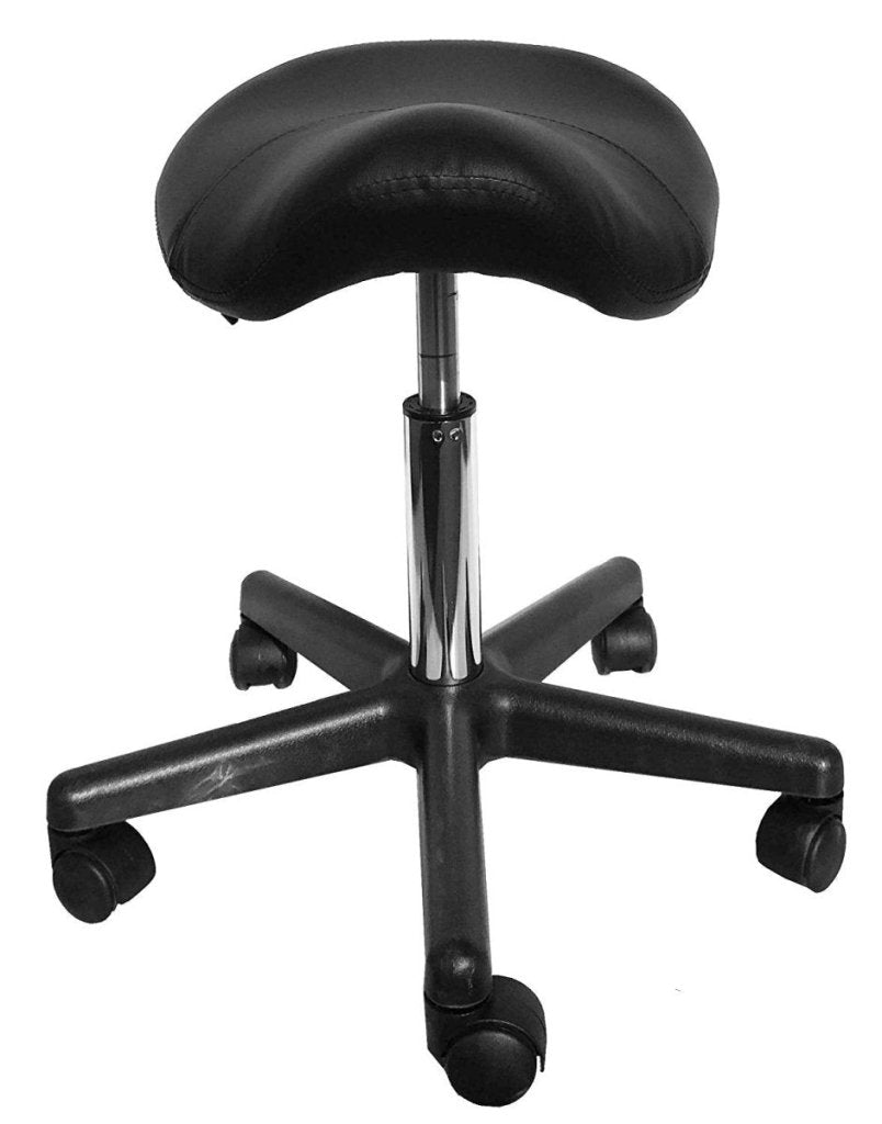 Ergonomic Hydraulic Saddle Stool with Adjustable Height - Comfortable Seat for Salon, Tattoo, Massage & Office Use - Model RSS191
