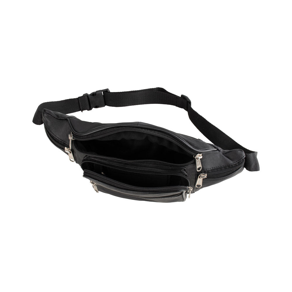 BB 050 Black Belt Bum Bag - Stylish Waist Pack for Travel, Running & Outdoor Activities