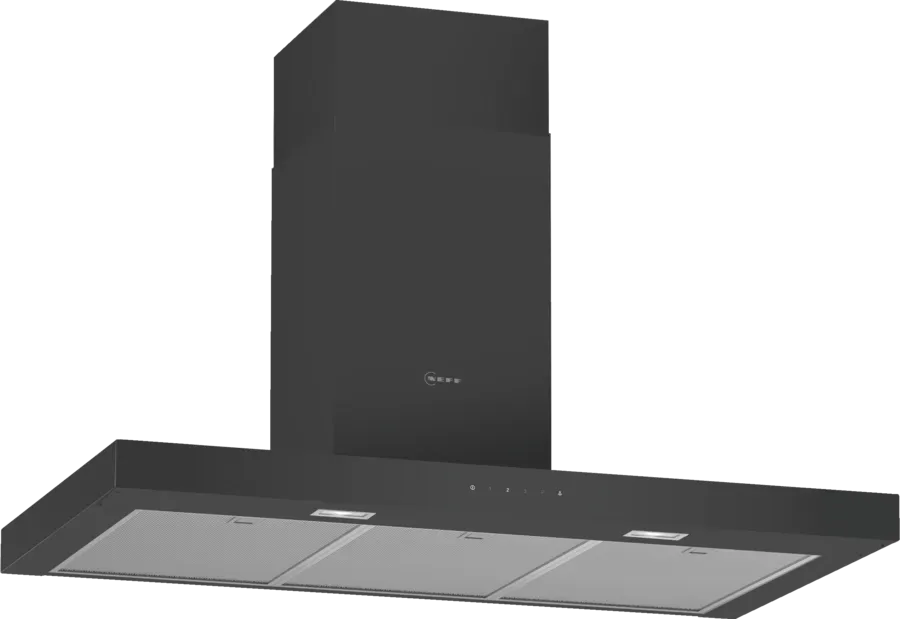 Neff 90cm Black Canopy Range Hood - N50 D94BHM1S5 | Powerful Kitchen Exhaust Fan for Smoke & Odor Removal | Perfect for Modern Home Cooking & Grilling