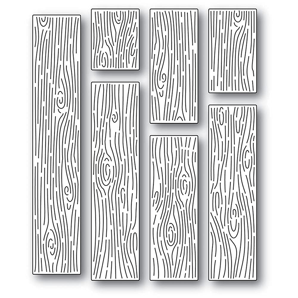 7 Pcs Wood Grain Metal Die Cuts for Scrapbooking, Card Making, DIY Albums - Embossing Stencils & Wall Decor - Perfect for Home Crafting, Wedding Invitations, and Gift Card Designs