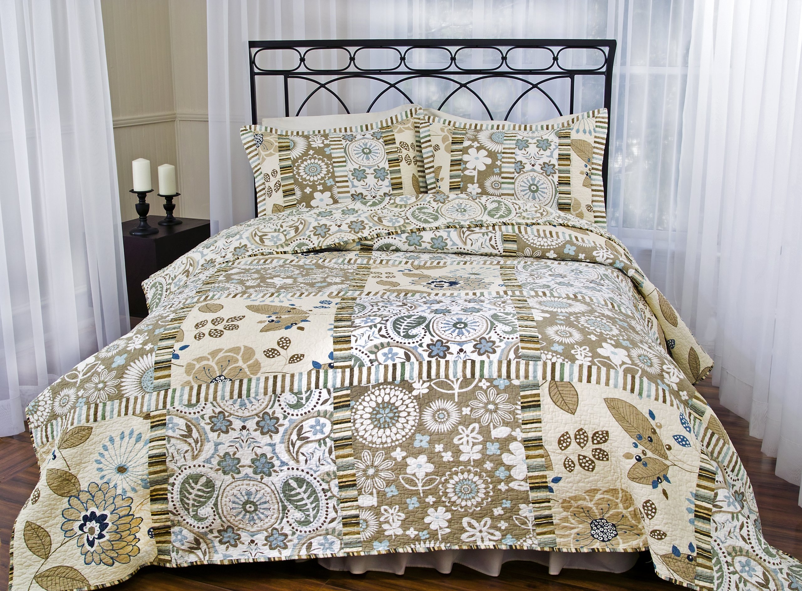 Hedaya Madeline Quilt Set - Twin Size Bedding, Soft & Comfortable All-Season Quilt with Matching Pillow Shams - Perfect for Kids' Rooms, Guest Beds & Cozy Home Decor