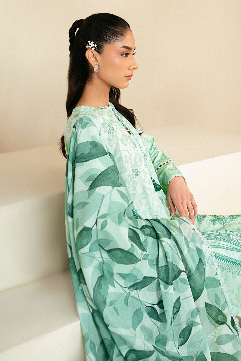 Minty Meadow 3-Piece Lawn Suit for Women - Floral Printed Summer Outfit - Perfect for Garden Parties, Weddings & Outdoor Events