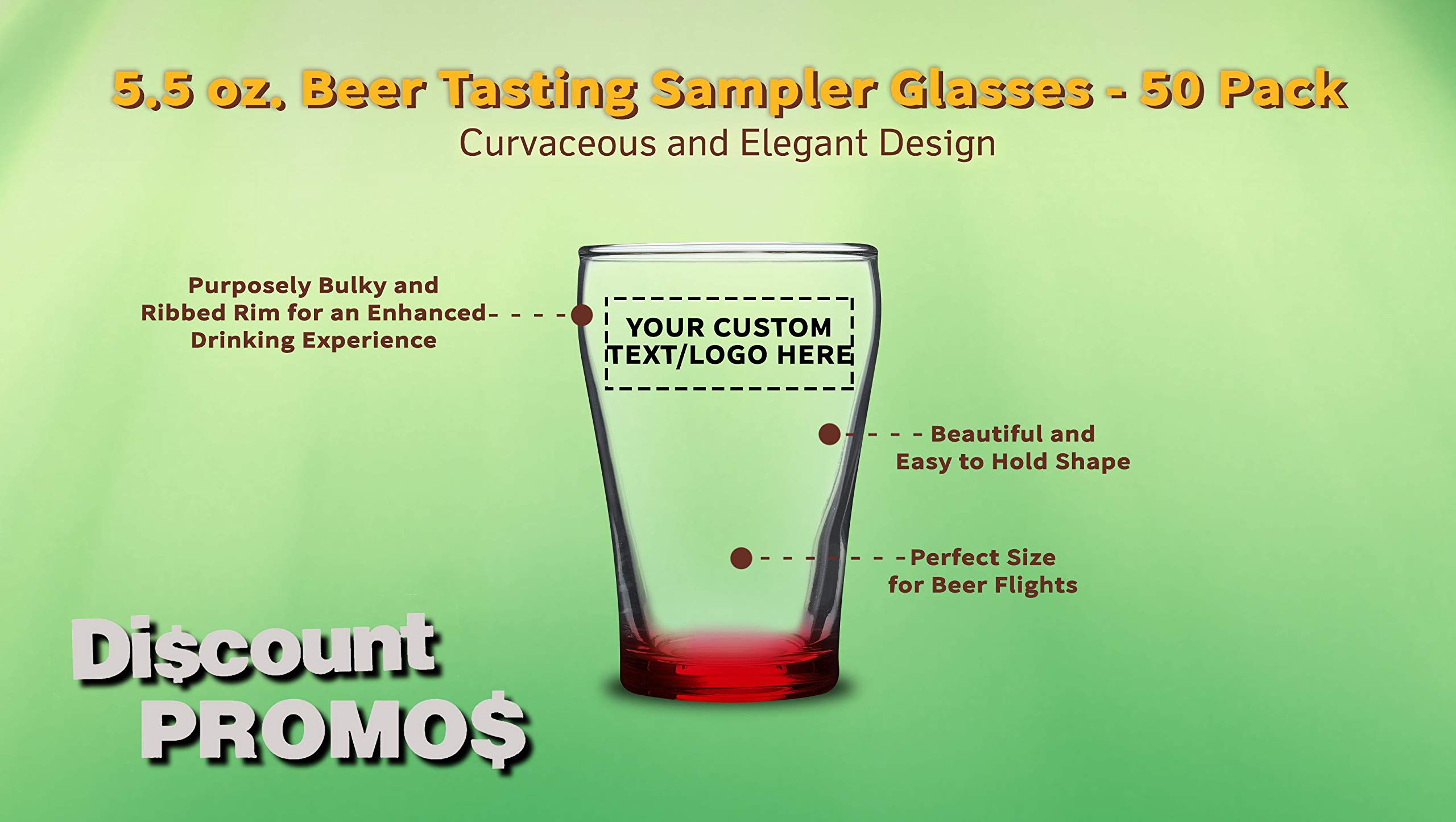 50-Pack Personalized Custom Shot Glasses 5.5 oz Bulk Set - Engraved Party Cups for Wedding, Birthday, Events & Bar Decor - Red - Perfect for Bachelor Parties, Tailgating & Corporate Gifts