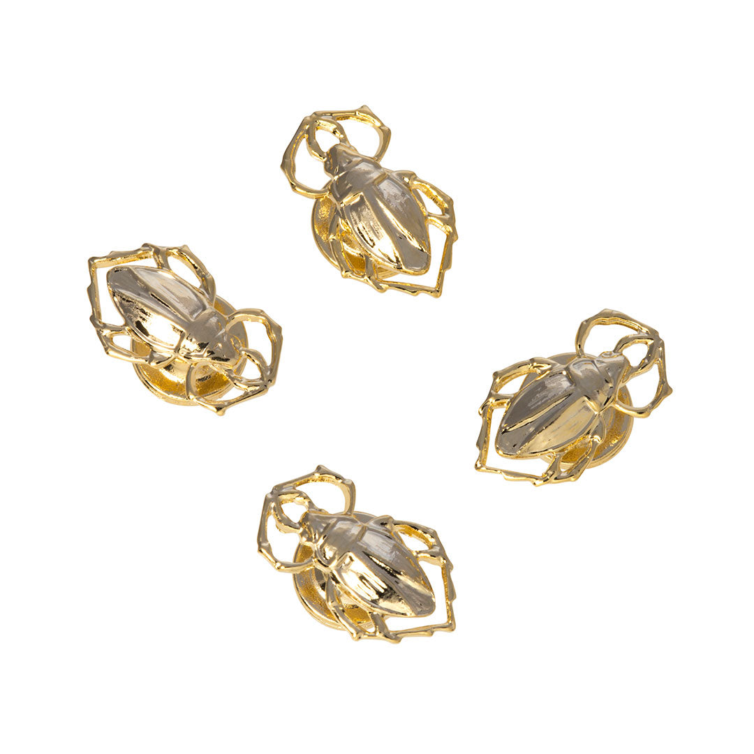Goldbug Collection Shirt Studs - Premium Gold-Plated Cufflinks for Men - Perfect for Formal Wear, Weddings & Business Attire