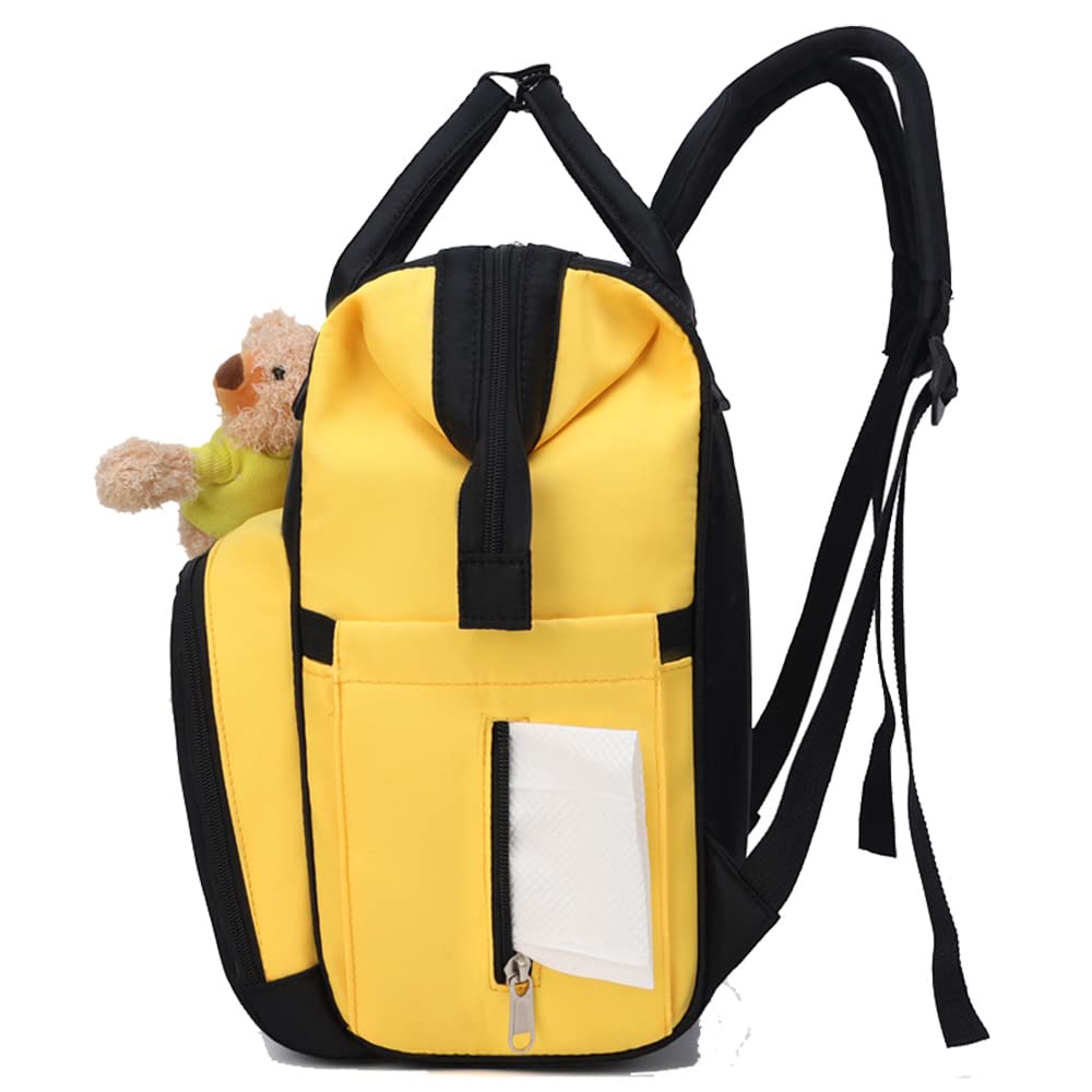 Waterproof Diaper Backpack for Women - Portable Nursing Baby Bag with Multiple Pockets, Pink (Perfect for Travel, Shopping & Outings with Baby)