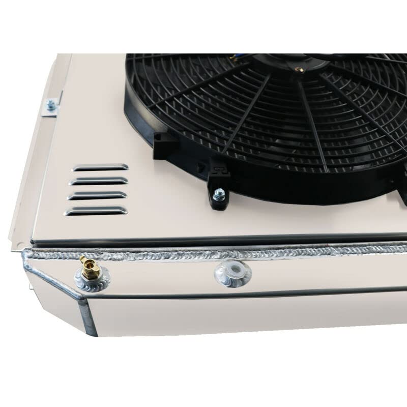 High-Performance 3-Row Aluminum Radiator for Ford F100 F250 F350 (1953-1956) & Chevy V8 - 16